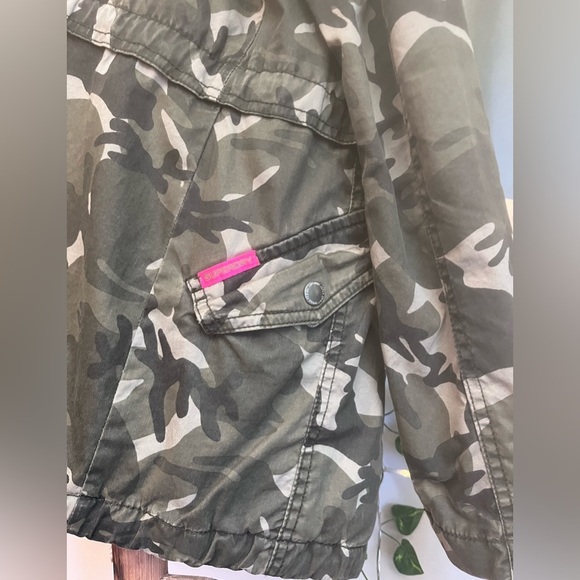 SUPERDRY THE ROOKIE MILITARY JACKET PARKA CAMOUFLAGE ADJUSTABLE GREEN XS - Picture 10 of 17